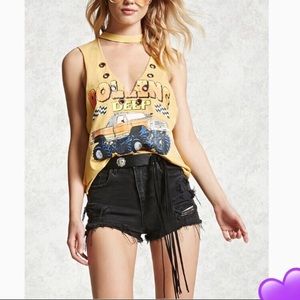 Forever21 cool girl choker top 🏁